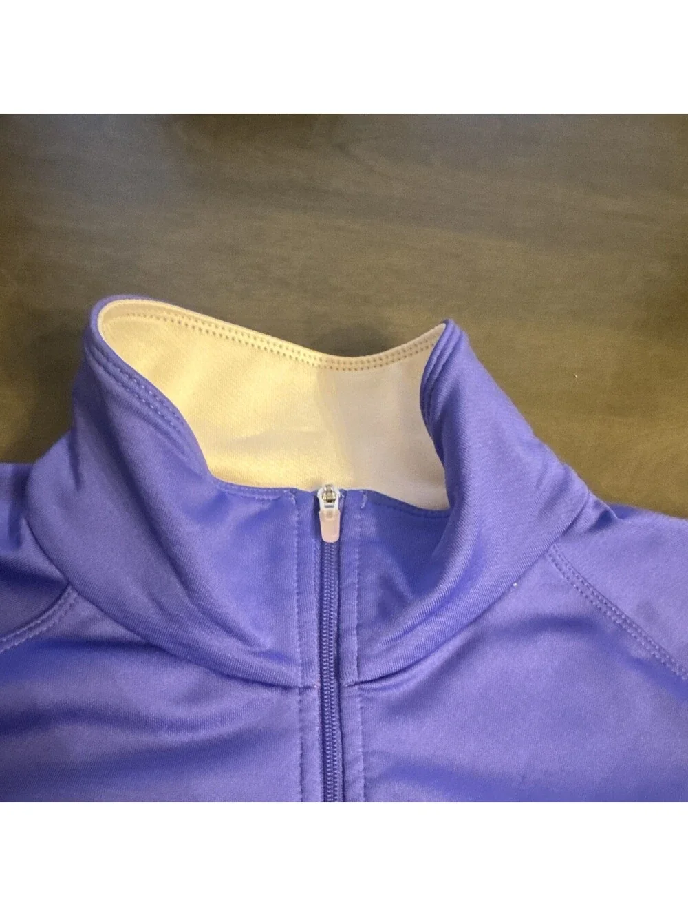 Nike FITDRY Women's Full Zip Collared Track Jacket Purple/White Size M [COPY]